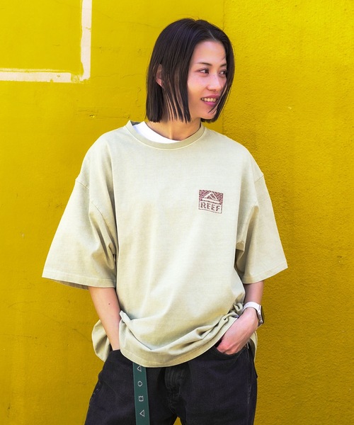 REEF(リーフ)の「REEF 80S BOX LOGO SS T Tシャツ 【2026年春夏モデル】/リーフ半袖ロゴTシャツ(Tシャツ/カットソー・メンズ・ベージュ/ブルー/チャコールグレー・SMALL/X-LARGE/LARGE/MEDIUM)」の7枚目の写真