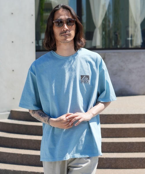 REEF(リーフ)の「REEF 80S BOX LOGO SS T Tシャツ 【2026年春夏モデル】/リーフ半袖ロゴTシャツ(Tシャツ/カットソー・メンズ・ベージュ/ブルー/チャコールグレー・SMALL/X-LARGE/LARGE/MEDIUM)」の19枚目の写真