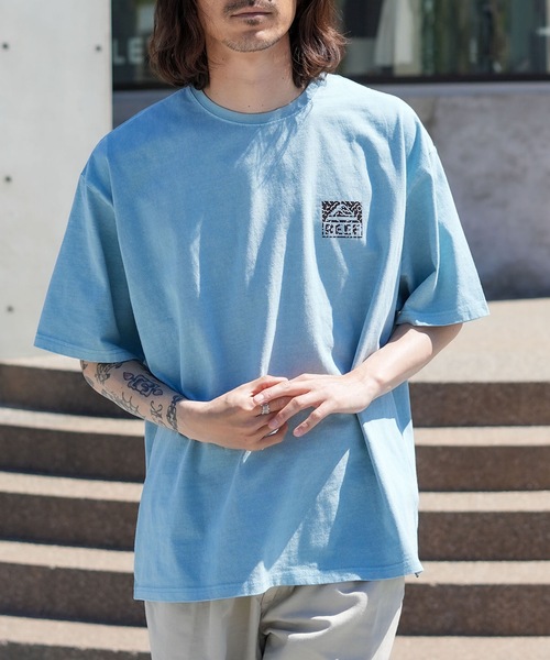 REEF(リーフ)の「REEF 80S BOX LOGO SS T Tシャツ 【2026年春夏モデル】/リーフ半袖ロゴTシャツ(Tシャツ/カットソー・メンズ・ベージュ/ブルー/チャコールグレー・SMALL/X-LARGE/LARGE/MEDIUM)」の22枚目の写真