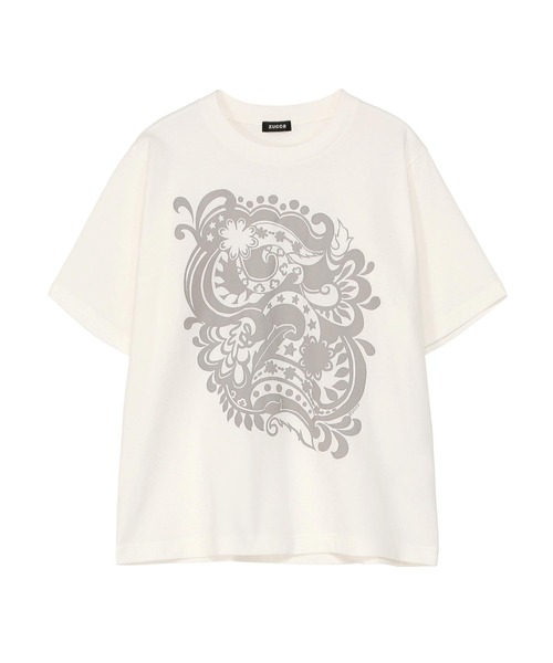 ZUCCa(ズッカ)の「WAVE FLOWER / S(Tシャツ/カットソー・レディース・ベージュ/ダークグレー/ブルー/ホワイト・XL/M size)」の5枚目の写真