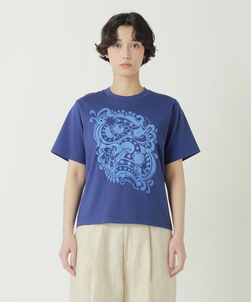 ZUCCa(ズッカ)の「WAVE FLOWER / S(Tシャツ/カットソー・レディース・ベージュ/ダークグレー/ブルー/ホワイト・XL/M size)」の10枚目の写真