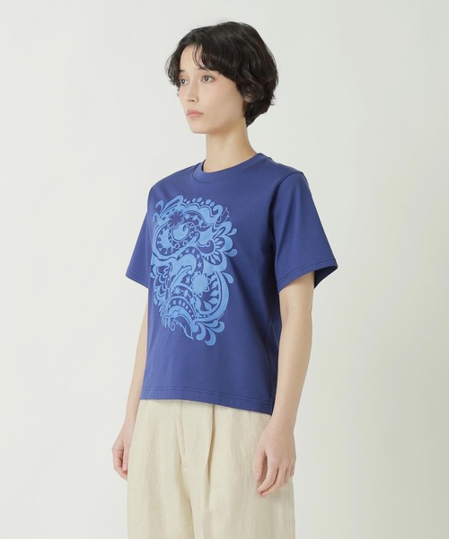 ZUCCa(ズッカ)の「WAVE FLOWER / S(Tシャツ/カットソー・レディース・ベージュ/ダークグレー/ブルー/ホワイト・XL/M size)」の11枚目の写真