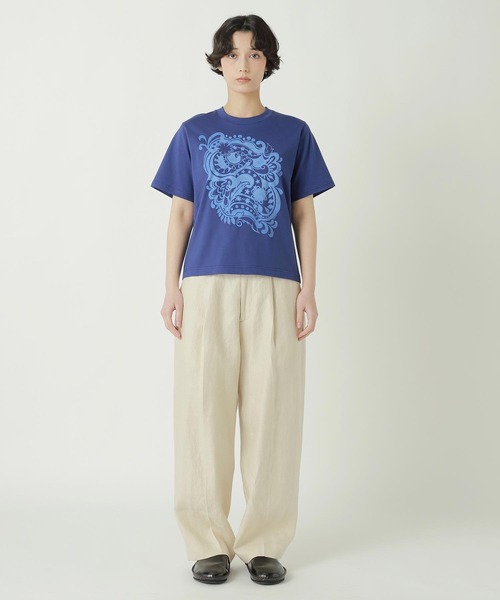 ZUCCa(ズッカ)の「WAVE FLOWER / S(Tシャツ/カットソー・レディース・ベージュ/ダークグレー/ブルー/ホワイト・XL/M size)」の13枚目の写真