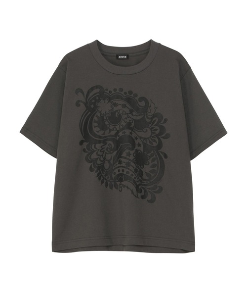 ZUCCa(ズッカ)の「WAVE FLOWER / S(Tシャツ/カットソー・レディース・ベージュ/ダークグレー/ブルー/ホワイト・XL/M size)」の6枚目の写真