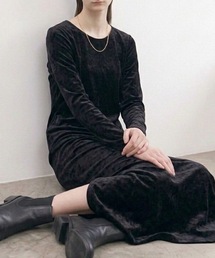 DFFUR.（ディフル）の「バックオープンベロアワンピース（ワンピース）」