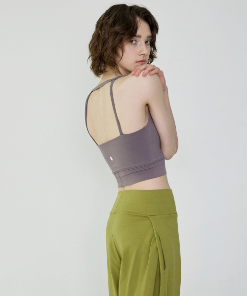 DEVIWEAR(デヴィウェア)の「女性 ヨガウェア DEVI-TS0032-エッシュパープル ピラティス フェノミ クロップトップ(チューブトップ・レディース・その他・SMALL/MEDIUM/LARGE)」の1枚目の写真