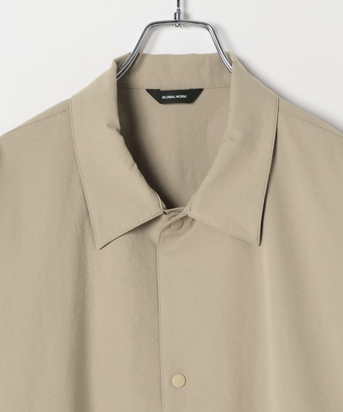 GLOBAL WORK（グローバルワーク）の「シーズンレステック/コーチシャツジャケット/643136（ブルゾン・メンズ・ブラック/ベージュ・SMALL/MEDIUM/LARGE/X-LARGE）」の4枚目の写真