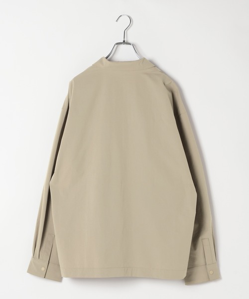 GLOBAL WORK（グローバルワーク）の「シーズンレステック/コーチシャツジャケット/643136（ブルゾン・メンズ・ブラック/ベージュ・SMALL/MEDIUM/LARGE/X-LARGE）」の8枚目の写真