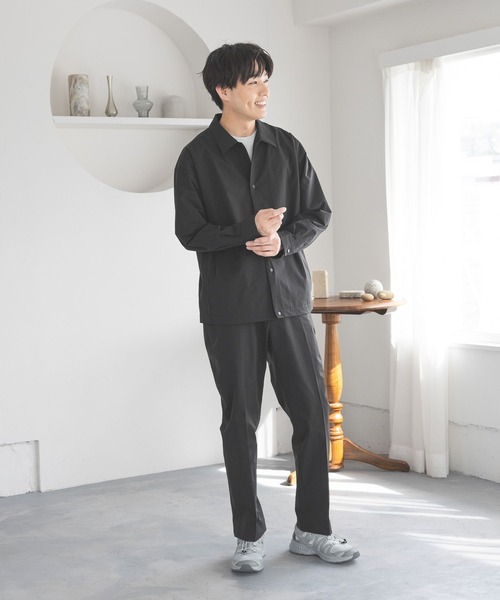 GLOBAL WORK（グローバルワーク）の「シーズンレステック/コーチシャツジャケット/643136（ブルゾン・メンズ・ブラック/ベージュ・SMALL/MEDIUM/LARGE/X-LARGE）」の21枚目の写真