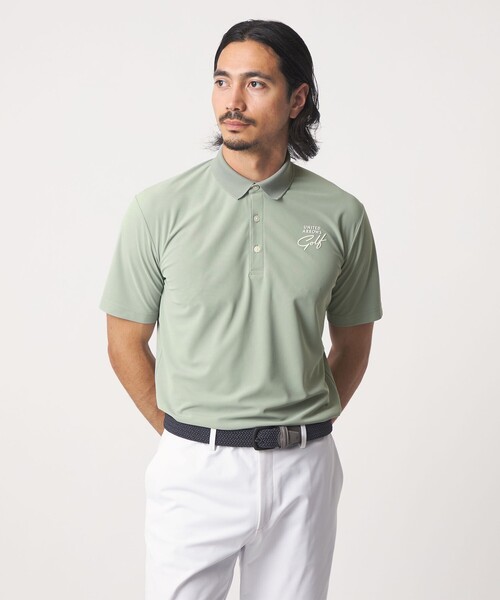 UNITED ARROWS GOLF（ユナイテッドアローズゴルフ）の「メンズ レギュラー カノコ ポロシャツ UV 吸水速乾（ポロシャツ・メンズ・その他1/ホワイト/ブラック/ケリーグリーン/ダークグリーン/ライトブルー・M/L/XL）」の10枚目の写真