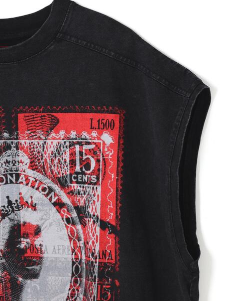 DANKE SCHON（ダンケシェーン）の「DankeSchon/ダンケシェーン/CHEMICAL NOSLEEVE ADEN（Tシャツ/カットソー・メンズ・ブラック・L/M）」の3枚目の写真