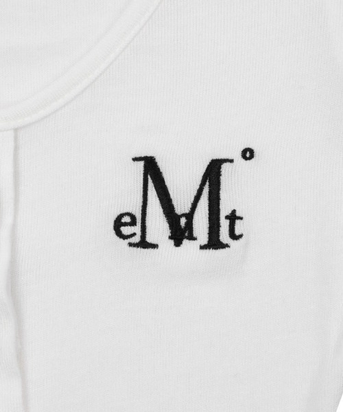 MUCENT(ムセント)の「A'GEM/9 × .kom 『MUCENT/ムセント』 HARING SIGNATURE LOGO SNAP BUTTON U NECK T/ヘリングシグネチャーロゴボタンUネックロングスリーブ(Tシャツ/カットソー・レディース・ホワイト/ブラック・FREE)」の13枚目の写真