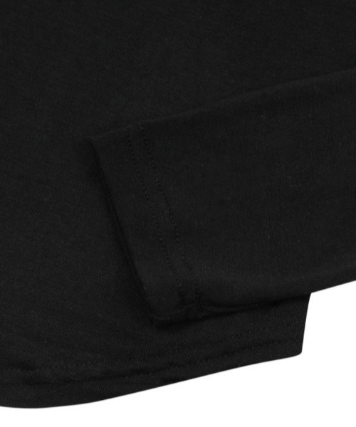 MUCENT(ムセント)の「A'GEM/9 × .kom 『MUCENT/ムセント』 HARING SIGNATURE LOGO SNAP BUTTON U NECK T/ヘリングシグネチャーロゴボタンUネックロングスリーブ(Tシャツ/カットソー・レディース・ホワイト/ブラック・FREE)」の6枚目の写真