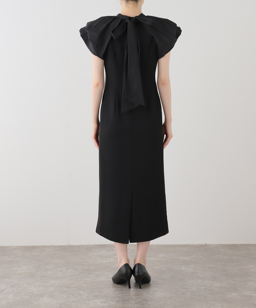 La TOTALITE（ラトータリテ）の「ドレープドレス（ドレス・レディース・ブラック/チャコールグレー/グリーン・FREE）」の6枚目の写真