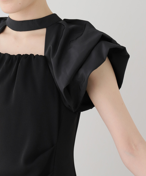 La TOTALITE（ラトータリテ）の「ドレープドレス（ドレス・レディース・ブラック/チャコールグレー/グリーン・FREE）」の8枚目の写真