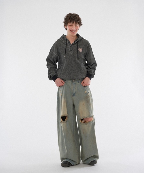 WISH FOR EVER（ウィッシュフォーエバー）の「【 4color / 3size 】DRAW CODE ASSORT THERMAL HENRY HOODIE / ドローコードアソートサーマルヘンリーフーディ（パーカー・メンズ・レッド/その他/ブラック/トップグレー・LARGE/MEDIUM/SMALL）」の12枚目の写真