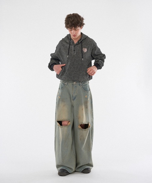 WISH FOR EVER（ウィッシュフォーエバー）の「【 4color / 3size 】DRAW CODE ASSORT THERMAL HENRY HOODIE / ドローコードアソートサーマルヘンリーフーディ（パーカー・メンズ・レッド/その他/ブラック/トップグレー・LARGE/MEDIUM/SMALL）」の13枚目の写真