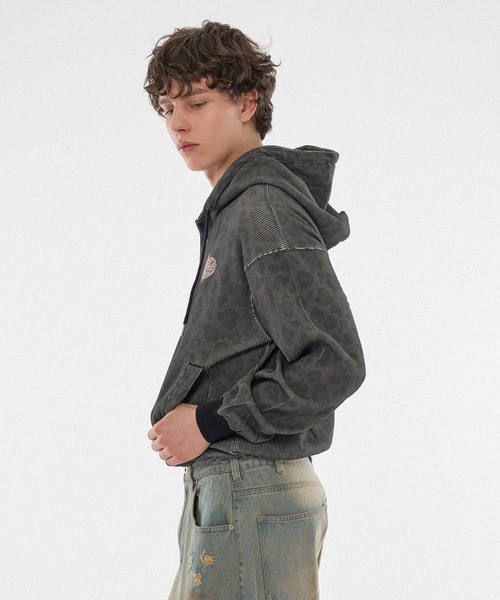 WISH FOR EVER（ウィッシュフォーエバー）の「【 4color / 3size 】DRAW CODE ASSORT THERMAL HENRY HOODIE / ドローコードアソートサーマルヘンリーフーディ（パーカー・メンズ・レッド/その他/ブラック/トップグレー・LARGE/MEDIUM/SMALL）」の17枚目の写真