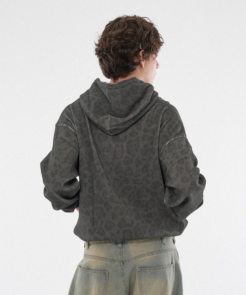 WISH FOR EVER（ウィッシュフォーエバー）の「【 4color / 3size 】DRAW CODE ASSORT THERMAL HENRY HOODIE / ドローコードアソートサーマルヘンリーフーディ（パーカー・メンズ・レッド/その他/ブラック/トップグレー・LARGE/MEDIUM/SMALL）」の18枚目の写真