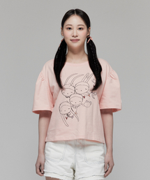 レディース パフスリーブ 半袖Tシャツ/FS7WT72W ピンク
