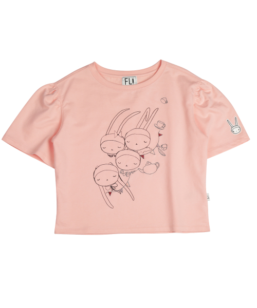 FIFI LAPIN(フィフィラパン)の「レディース パフスリーブ 半袖Tシャツ/FS7WT72W ピンク(Tシャツ/カットソー・レディース・その他・FREE)」の2枚目の写真