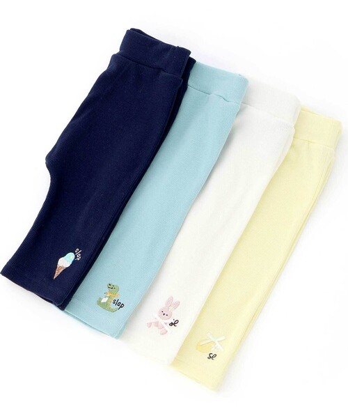 SLAP SLIP（スラップスリップ）の「【スララク/防汚加工】前後フリーで時短!パパパッと穿ける7分丈前向きパンツ(80~120cm)（その他パンツ・キッズ・ピンク/ホワイト/ブルー/オフホワイト/イエロー/ブルー系その他/ネイビー/ブラック・100cm/80ｃｍ/120cm/90cm/110cm）」の11枚目の写真