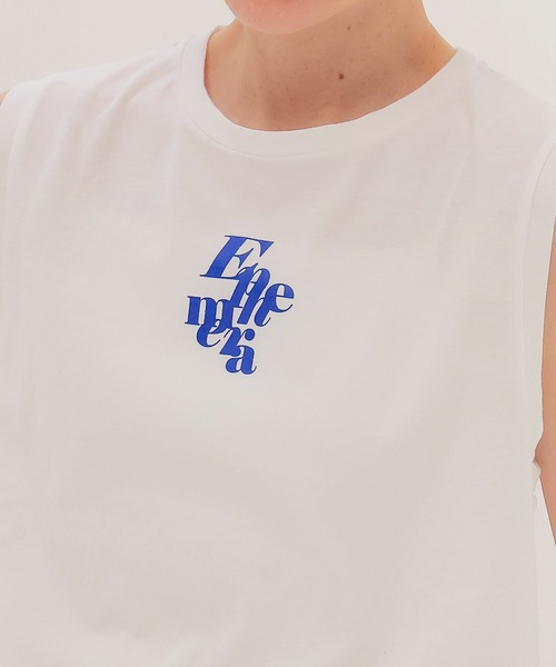 DRESSLAVE（ドレスレイブ）の「ephemera sleeveless tee(エフェメラスリーブレスTシャツ)（Tシャツ/カットソー・レディース・ベージュ/ホワイト・38）」の5枚目の写真