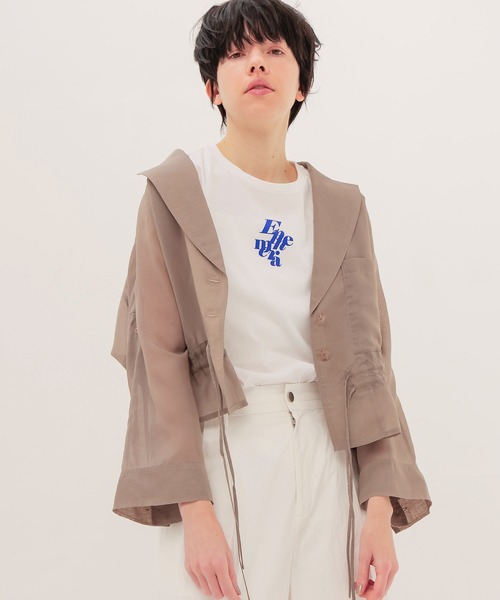 DRESSLAVE（ドレスレイブ）の「ephemera sleeveless tee(エフェメラスリーブレスTシャツ)（Tシャツ/カットソー・レディース・ベージュ/ホワイト・38）」の8枚目の写真