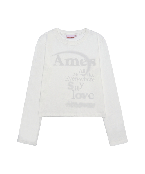 AMESWORLDWIDE（アメスワールドワイド）の「BIG TYPO LONGSLEEVE TEE WHITE（Tシャツ/カットソー・レディース・その他・SMALL/MEDIUM/LARGE）」の8枚目の写真