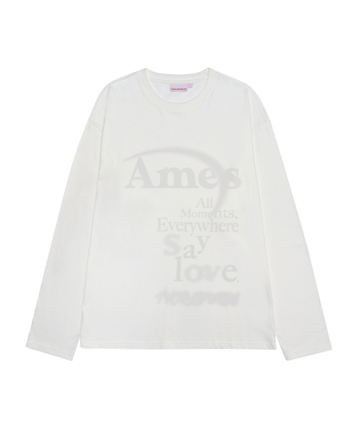 AMESWORLDWIDE（アメスワールドワイド）の「BIG TYPO LONGSLEEVE TEE WHITE（Tシャツ/カットソー・レディース・その他・SMALL/MEDIUM/LARGE）」の9枚目の写真