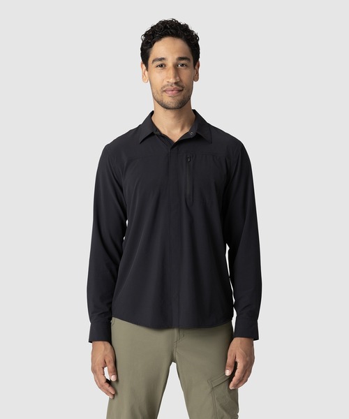 OUTDOOR RESEARCH(アウトドアリサーチ)の「OUTDOOR RESEARCH/アウトドアリサーチ Astroman Long Sleeve Sun Shirt/アストロマンシャツ(Tシャツ/カットソー・メンズ・ブラック・LARGE/MEDIUM)」の1枚目の写真
