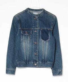 セール】Short Denim Jacket（ノーカラーコート）｜anuke（アンヌーク