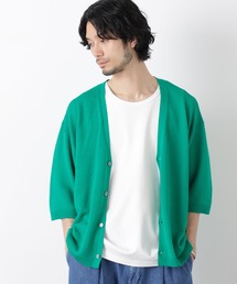 NANO universe | エアリードレープ ニットカーディガン 5分袖(カーディガン/ボレロ)