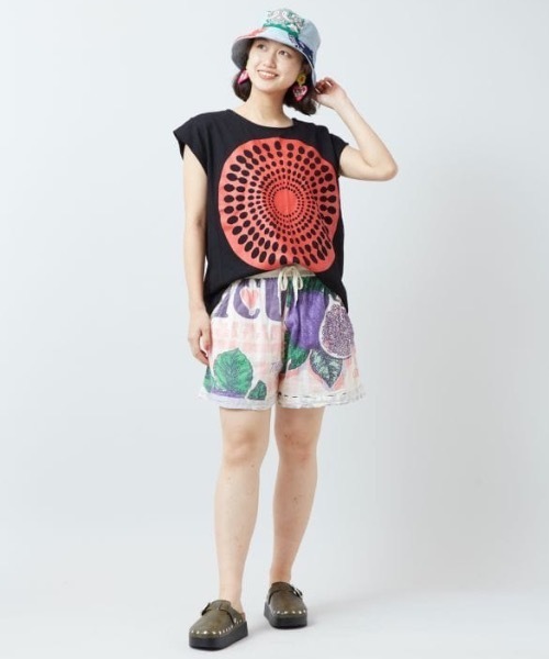 チャイハネ(チャイハネ)の「【チャイハネ】フマリーTシャツ(Tシャツ/カットソー・レディース・ホワイト/オレンジ/ブラック・FREE)」の8枚目の写真