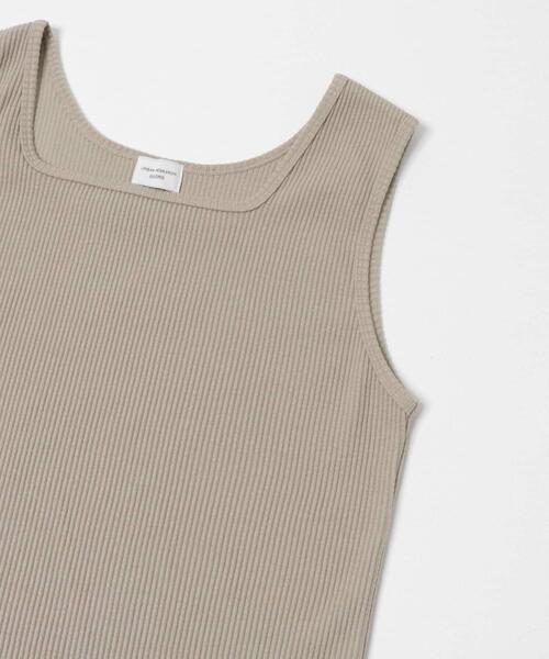URBAN RESEARCH DOORS（アーバンリサーチドアーズ）の「針抜きテレコスクエアタンクトップ（タンクトップ・レディース・ベージュ/ブラック/アイボリー・FREE）」の8枚目の写真