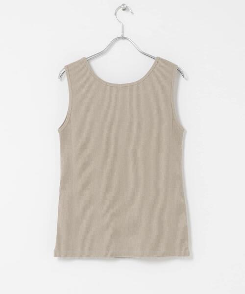URBAN RESEARCH DOORS（アーバンリサーチドアーズ）の「針抜きテレコスクエアタンクトップ（タンクトップ・レディース・ベージュ/ブラック/アイボリー・FREE）」の9枚目の写真
