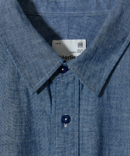 HORLISUN(ホーリーサン)の「Jane Chambray Shirt Normal Navy(シャツ/ブラウス・レディース・その他・SMALL/MEDIUM/LARGE)」の3枚目の写真