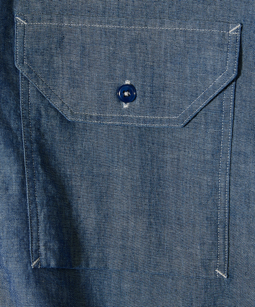 HORLISUN(ホーリーサン)の「Jane Chambray Shirt Normal Navy(シャツ/ブラウス・レディース・その他・SMALL/MEDIUM/LARGE)」の4枚目の写真
