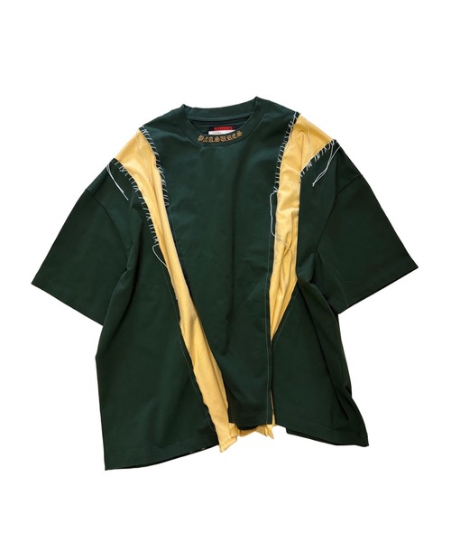 DISCOVERED(ディスカバード)の「PLEASURES x DISCOVERED DOCKING WIDE TEE(Tシャツ/カットソー・メンズ・グレー/ブラック/ホワイト/グリーン・FREE)」の4枚目の写真