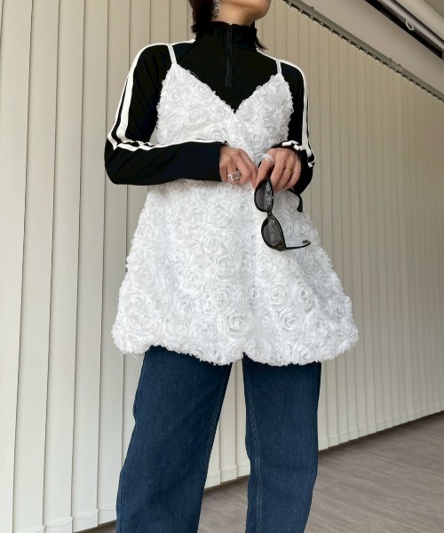 AMAIL（アマイル）の「Airy Flare Dress（ワンピース・レディース・ブラック・FREE）」の6枚目の写真