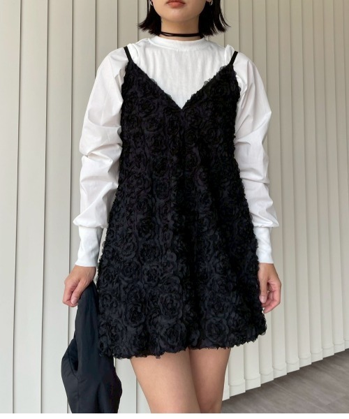 AMAIL（アマイル）の「Airy Flare Dress（ワンピース・レディース・ブラック・FREE）」の5枚目の写真