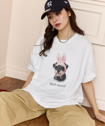 FREAK'S STORE（フリークスストア）の「PUBLUX/パブリュクス ＜機能性素材＞Bad mood ドッグプリント Tシャツ　限定展開（Tシャツ/カットソー）」