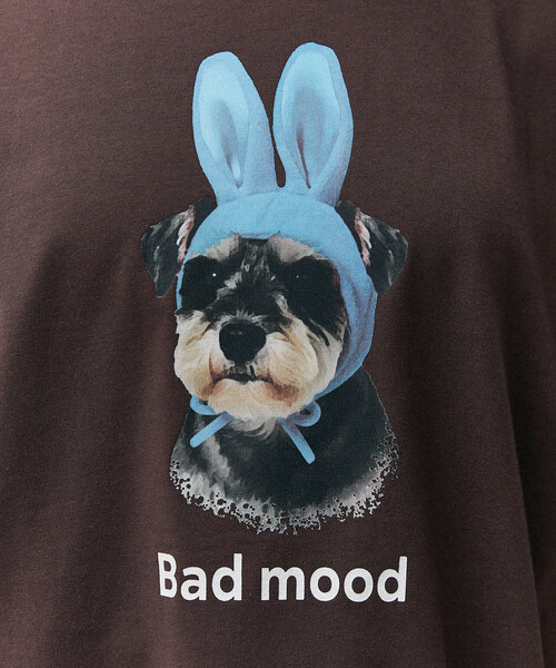 FREAK'S STORE(フリークスストア)の「PUBLUX/パブリュクス <機能性素材>Bad mood ドッグプリント Tシャツ 限定展開(Tシャツ/カットソー・レディース・ブラウン/ホワイト/ネイビー・MEDIUM/LARGE/SMALL)」の11枚目の写真