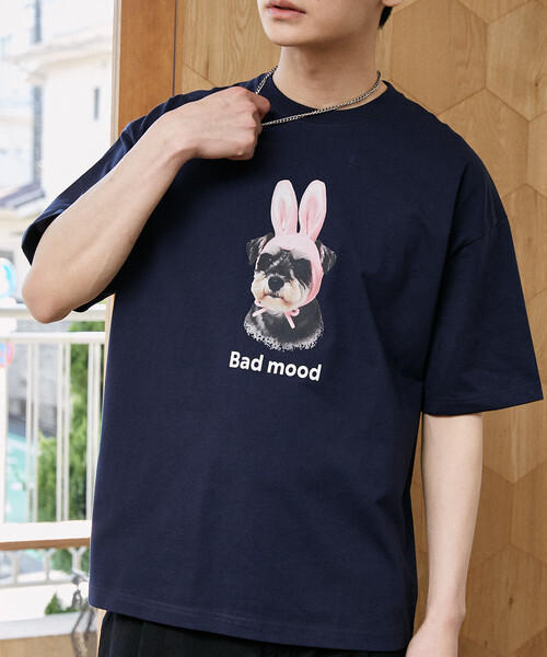 FREAK'S STORE(フリークスストア)の「PUBLUX/パブリュクス <機能性素材>Bad mood ドッグプリント Tシャツ 限定展開(Tシャツ/カットソー・レディース・ブラウン/ホワイト/ネイビー・MEDIUM/LARGE/SMALL)」の21枚目の写真