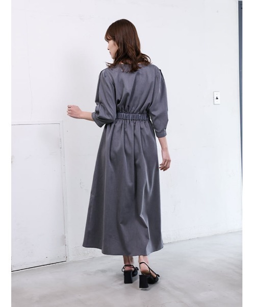 fifth（フィフス）の「【cho____07セレクト】 Vネックウエスト切替ワンピース（ワンピース・レディース・パープル/ネイビー/グレー・XS/M）」の17枚目の写真