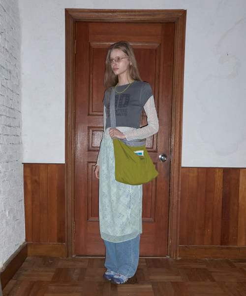 MAISON CREME(メゾンクレム)の「Check Frill reversible bag_Dusty blue(メッセンジャーバッグ・レディース・その他・FREE)」の7枚目の写真