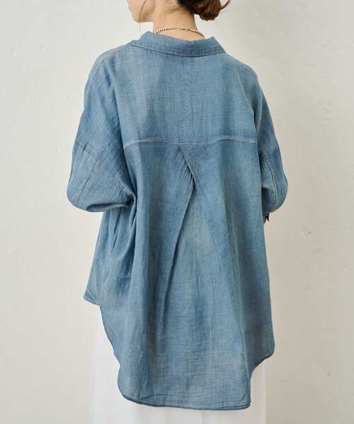 セール】シアーデニムシャツ（シャツ/ブラウス）｜Omekashi（オメカシ
