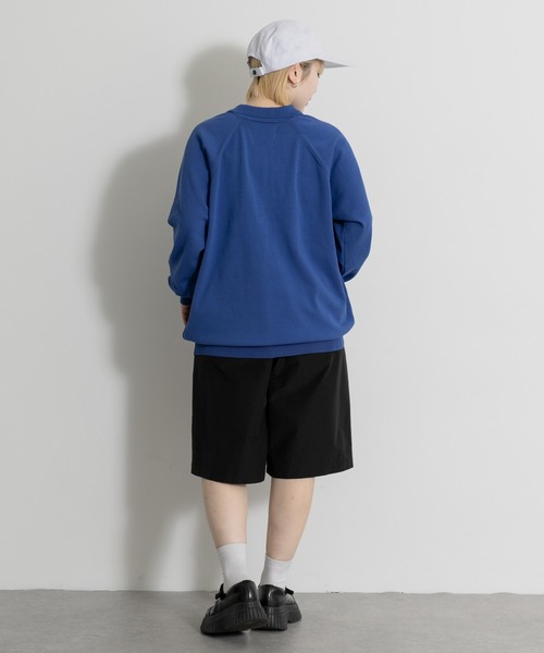 THE GOODLAND MARKET(ザグッドランドマーケット)の「TONY RAGLAN POLO KNIT(ニット/セーター・メンズ・ブルー/ベージュ・X-LARGE/LARGE)」の6枚目の写真