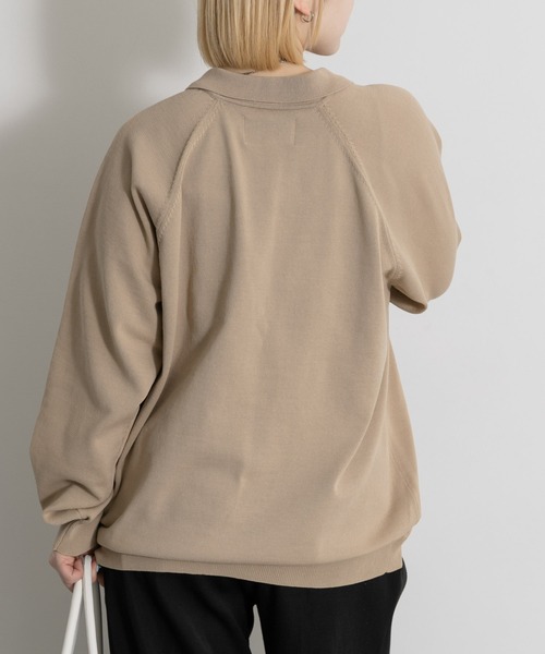 THE GOODLAND MARKET(ザグッドランドマーケット)の「TONY RAGLAN POLO KNIT(ニット/セーター・メンズ・ブルー/ベージュ・X-LARGE/LARGE)」の10枚目の写真