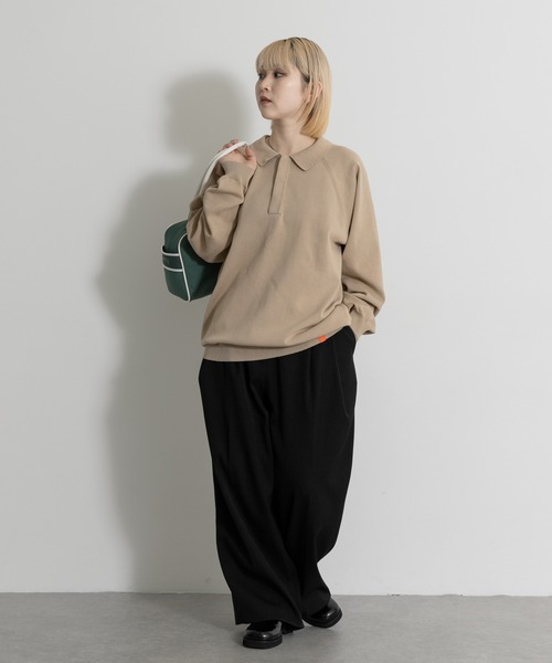 THE GOODLAND MARKET(ザグッドランドマーケット)の「TONY RAGLAN POLO KNIT(ニット/セーター・メンズ・ブルー/ベージュ・X-LARGE/LARGE)」の11枚目の写真